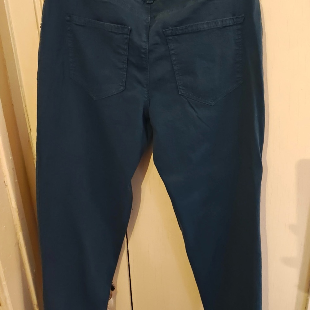 Theory Women's Teal Blue Straight Leg Jeans